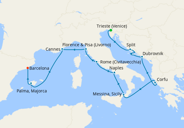 Cruise Itinerary Map