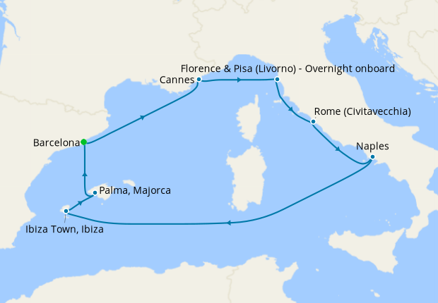 Cruise Itinerary Map