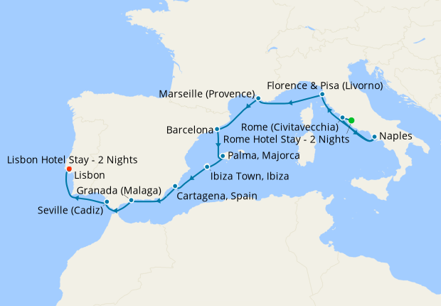 Cruise Itinerary Map