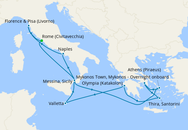 Cruise Itinerary Map