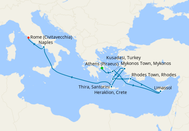 Mediterranean & Israel from Athens