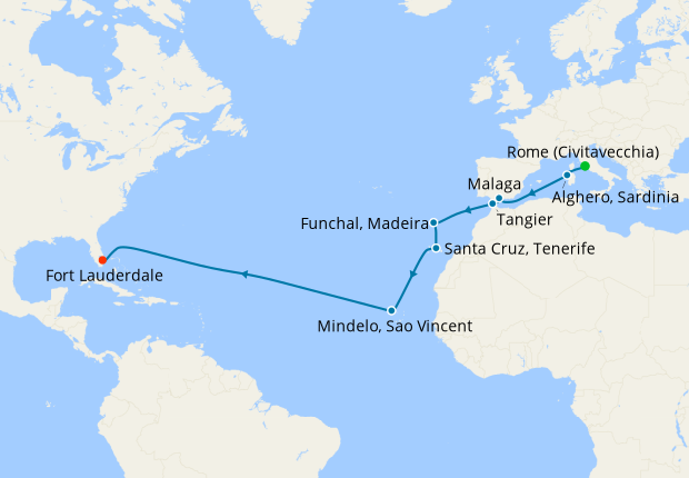 Moroccan Passage from Rome to Ft. Lauderdale