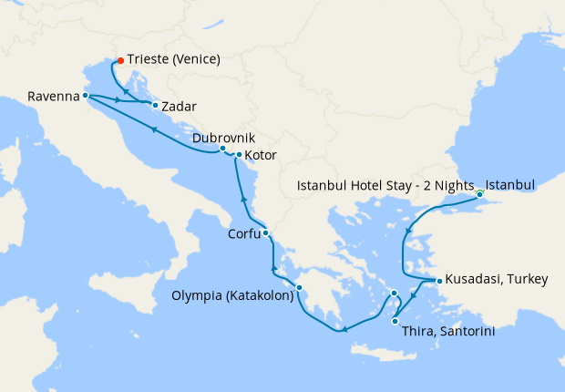 Cruise Itinerary Map