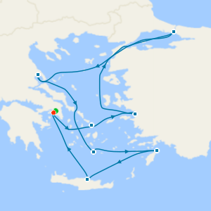 Greek Isles & Eastern Mediterranean from Athens with Stay
