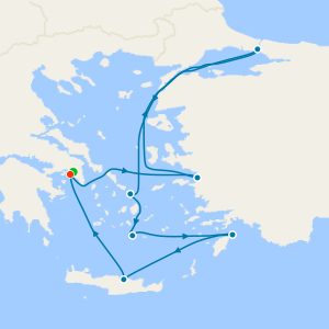 Greek Isles & Eastern Mediterranean from Athens with Stay