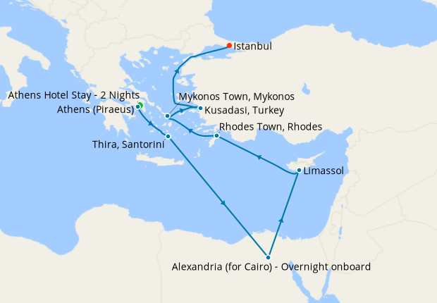 Cruise Itinerary Map