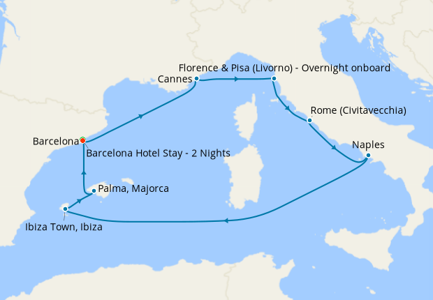 Cruise Itinerary Map