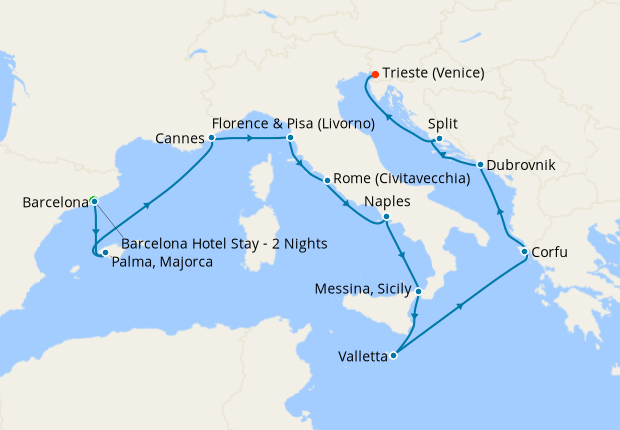 Cruise Itinerary Map