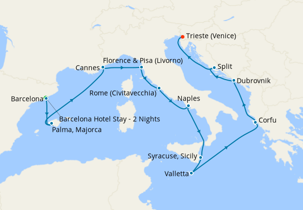 Cruise Itinerary Map