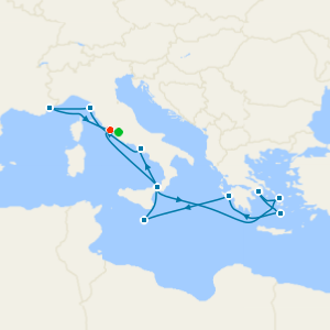 Greek Isles & Italy from Rome with Stay