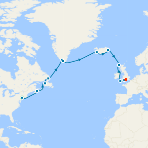 Fire, Ice & Greenland Explorer from New York to Southampton with Stay
