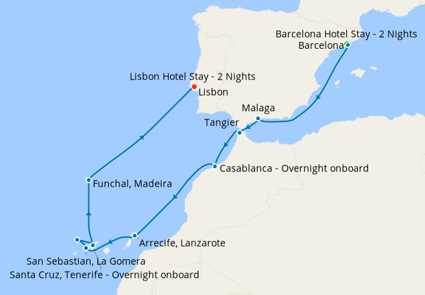 Cruise Itinerary Map