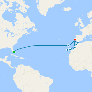 Atlantic, Canary Islands & Morocco from Miami to Lisbon