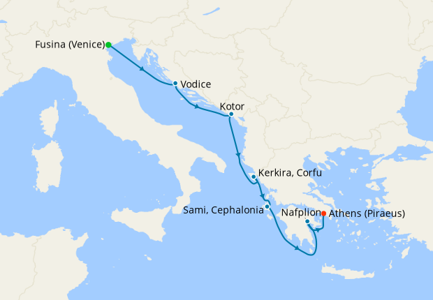 Adriatic & Greek Treasures from Venice (Fusina) to Athens