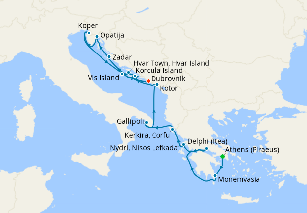Greece, Dalmatia & Balkan Jewels - Athens Roundtrip