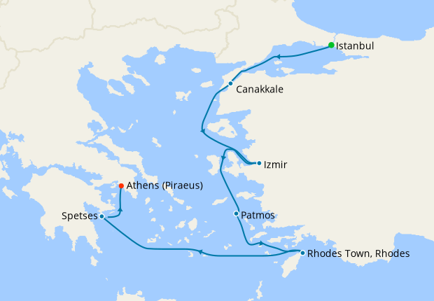 Greek Isles & Ephesus from Istanbul to Athens