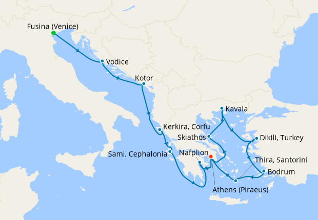 Adriatic & Aegean Treasures from Venice (Fusina) to Athens