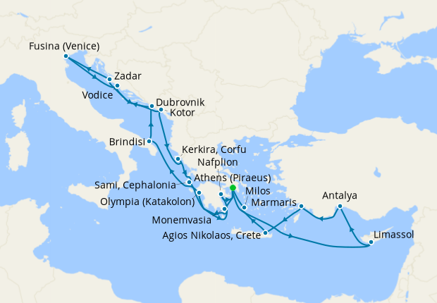 Greek Treasures & Adriatic Gems from Haifa to Athens