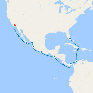 Mexico & Panama Canal with Miami Beach and Los Angeles Stays