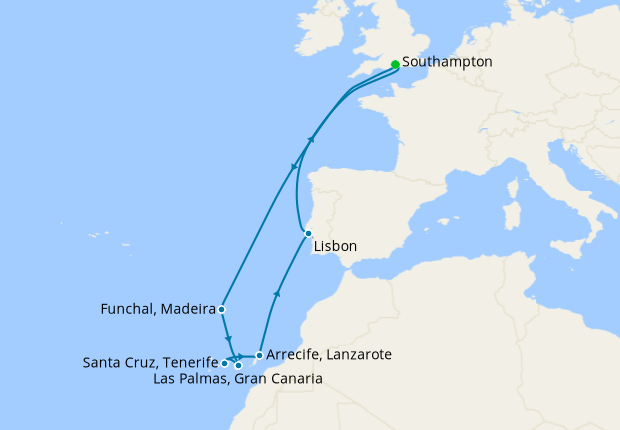 Cruise Itinerary Map