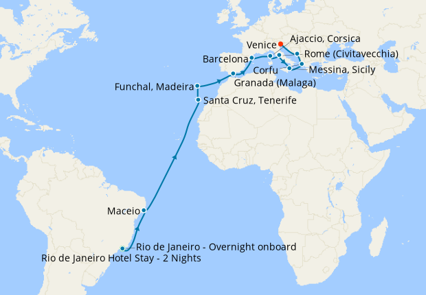 Cruise Itinerary Map