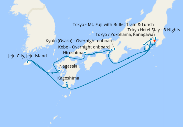 Views of Mt. Fuji, Spring Blossoms, Hiroshima & Osaka fr. Tokyo ...