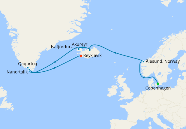 Iceland & Greenland Passage from Copenhagen
