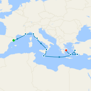Mediterranean Odyssey from Barcelona to Athens