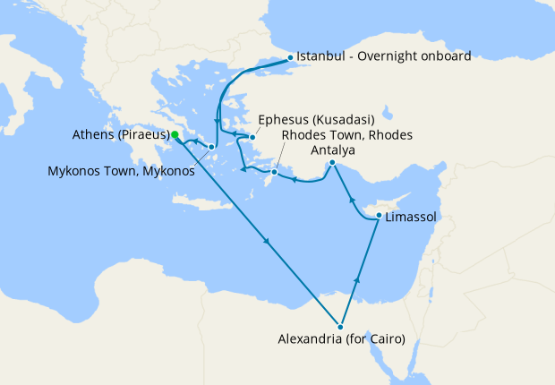 Italy, the Adriatic & Greece - Itinerary - Athens (Piraeus) to