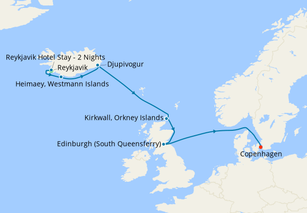 Islands of Iceland & Scotland from Reykjavik with Stay, Holland America ...