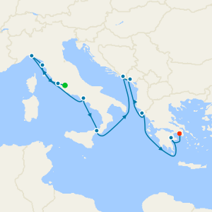 Italian Coast & Greek Wonders from Rome to Athens with Stay