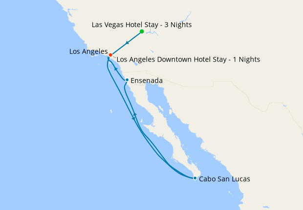 Las Vegas & Mexican Riviera from Los Angeles with Stays, 14 February 2024, 11 Nt, Carnival Panorama, 14 February 2024, Carnival Cruise Line