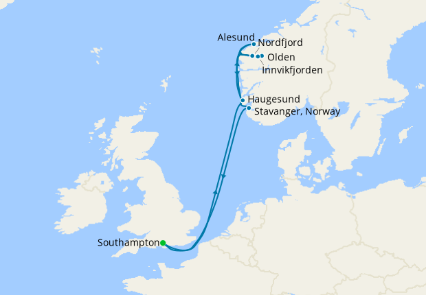 BRAND NEW Norwegian Fjords from Southampton