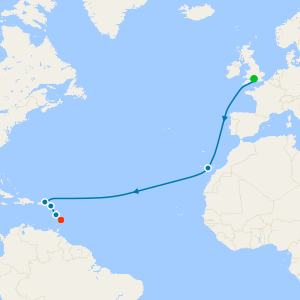 PRICE DROP Caribbean Transatlantic from Southampton to Barbados
