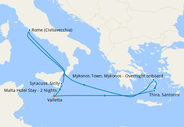 Cruise Itinerary Map