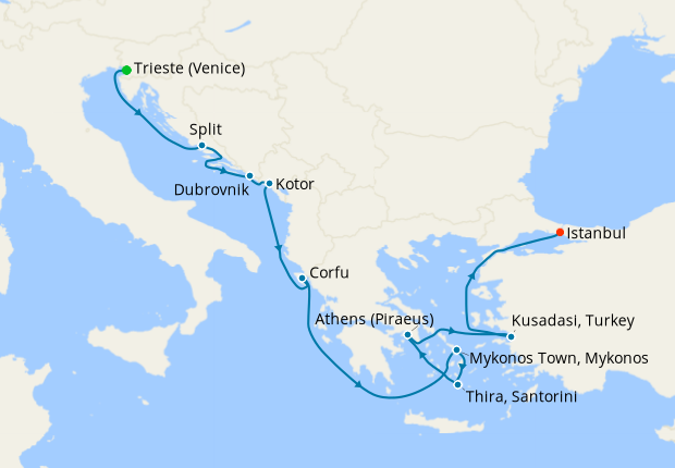 Cruise Itinerary Map