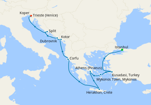Cruise Itinerary Map