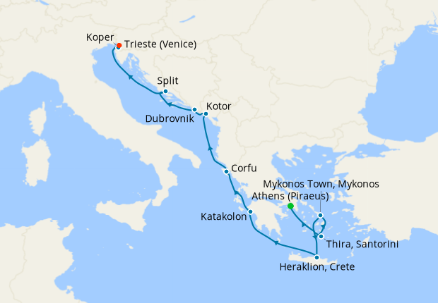 Cruise Itinerary Map