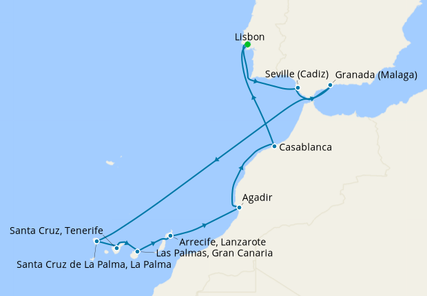 Cruise Itinerary Map