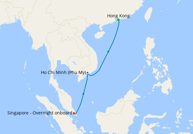 Hong Kong to Singapore, Cunard, 18th March 2025 – Planet Cruise