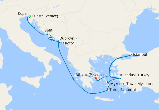 Cruise Itinerary Map