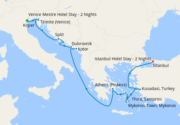 Cruise Itinerary Map