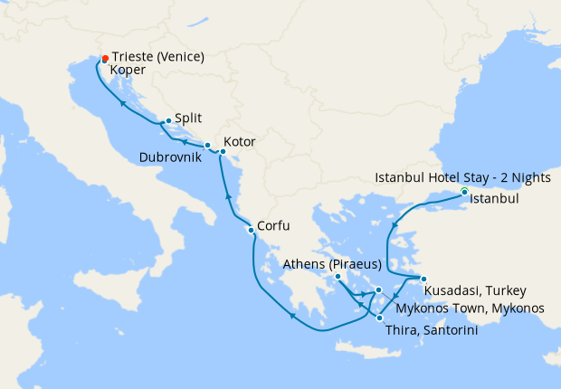 Cruise Itinerary Map
