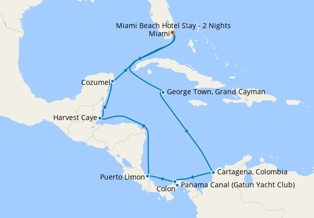 Cruise Itinerary Map