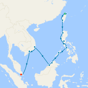 Taipei, Philippines & Vietnam to Singapore with Stays