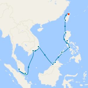 Singapore, Vietnam & Philippines to Taipei with Stays