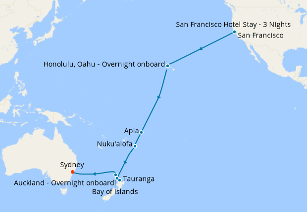 San Francisco to Sydney with Stay