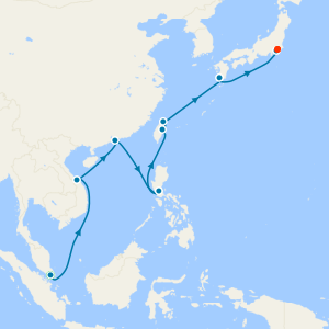 Singapore, Vietnam, Hong Kong & Taiwan to Tokyo with Stays