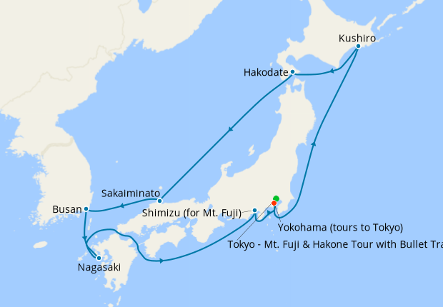 Tokyo Stay, Mt. Fuji & Japan Circumnavigation, Cunard, 10th May 2025 ...