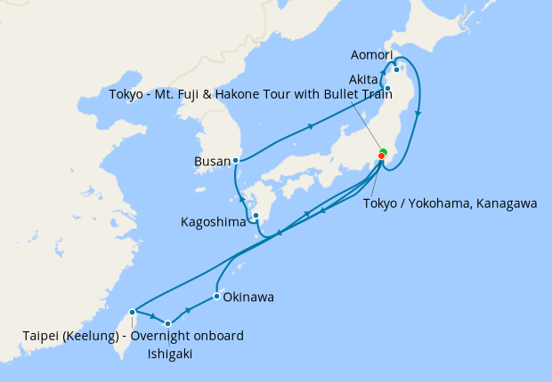 Tokyo Stay, Mt. Fuji, Circle Japan & Southern Islands, Princess Cruises ...